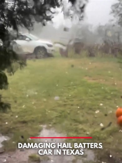 TAKE COVER 🧊: Large, damaging hail slammed Amarillo, Texas, denting cars as severe storms erupted across the Plains. Stay with FOX Weather for the latest. #weather #foxweather #severeweather #hail #texas #amarillo