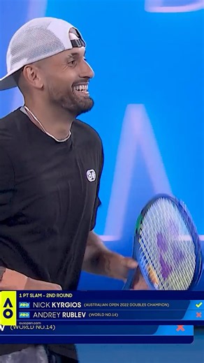 Kyrgios v Rublev in the ONE POINT SLAM! 🔥