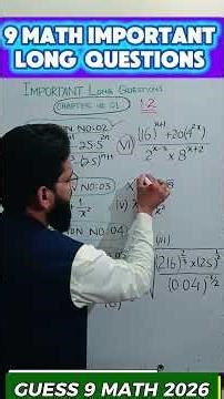 9 Math Chapter 1 Important Long#maths #9thclassmath #mathstricks #viral #exam #exams2026