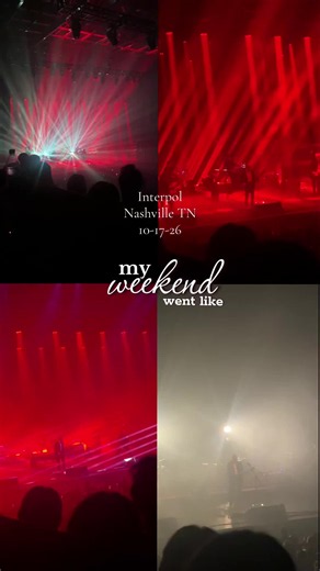 Interpol concert Nashville 10-17-26 review