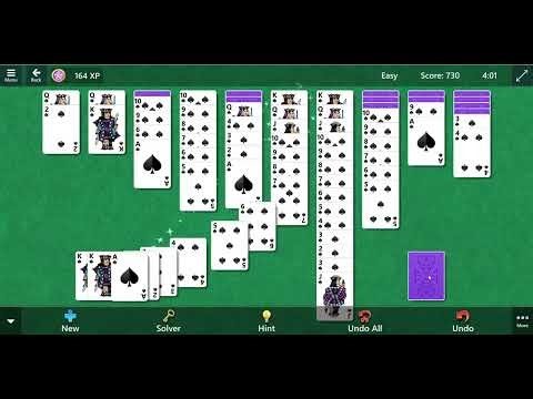 Microsoft Spider Solitaire, Easy, Fireworks Ending, Jan. 2, 2026