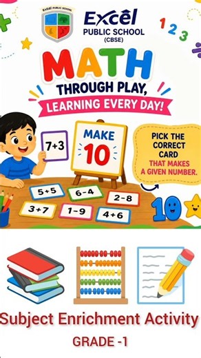 Learning Maths Through Fun! | Grade 1 Addition & Subtraction Activity | Excel Public School
