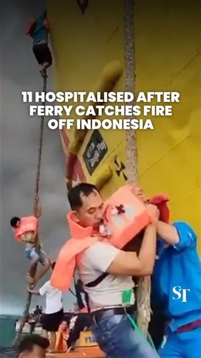 Fire on board Indonesia ferry KMP Batumandi leaves 11 people in hospital