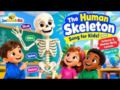 The Human Skeleton Song for Kids! 🦴 | Science & Human Body Lesson (Ages 5-10)