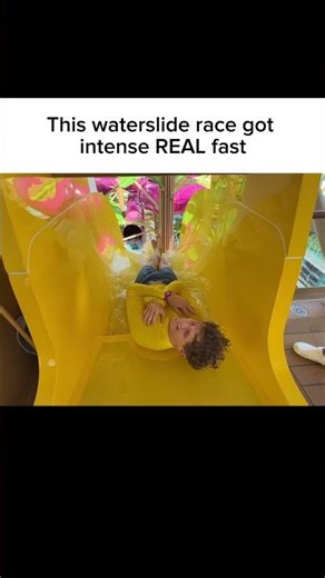 This water Slide race got Viral Insane