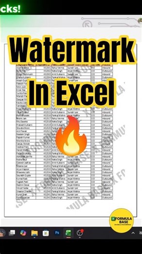 How to Add Watermark in Excel | Full Page Text Watermark #shorts #excel #shortsfeed #excelshorts