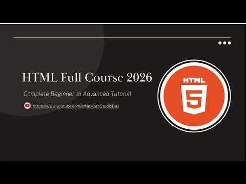 HTML Full Course 2026 | 0 to Monster Level 🚀 | Complete Syllabus + Important Questions