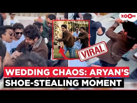 SRK's son Aryan Khan's UNSEEN moment as he steals groom's shoes at the wedding; Video goes VIRAL!