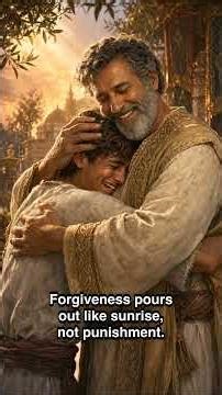 Prodigal Son Returns: Dad Runs to Forgive! 🏃‍♂️ #bible #faith #hosanna
