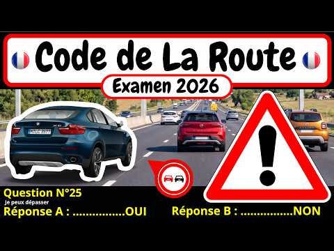 ✅ TEST GRATUIT DU CODE DE LA ROUTE 2026 🚗 287