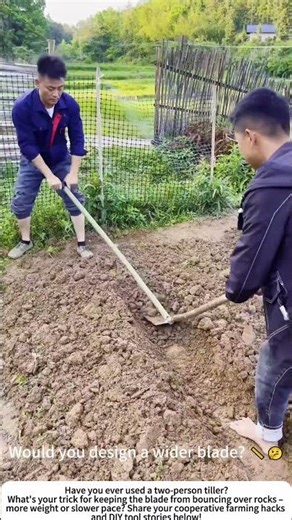 Two‑Person Tiller – Shared Rope, Double Power for Soil Prep 🧑‍🌾🧑‍🌾