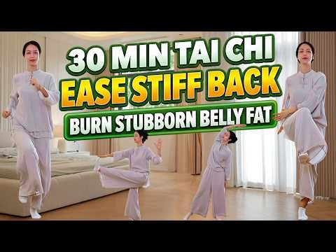 30-Min Tai Chi for Seniors 🌿 Burn Stubborn Belly Fat & Ease a Stiff Back | Gentle Full-Body Routine