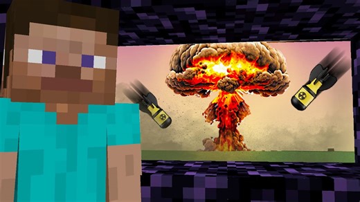 Surviving a nuke in Minecraft