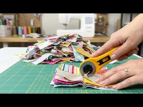 The most satisfying way to use leftover fabric ✨