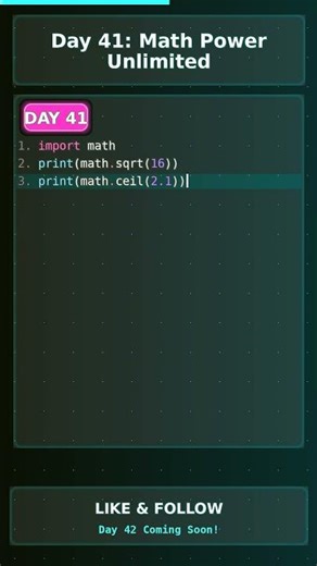 STOP USING YOUR CALCULATOR! 🤯 PYTHON MATH MODULE IS A BEAST! 🐍 #shorts #viral