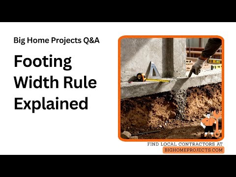 Wall Width Plus Two Times Footing Depth Rule