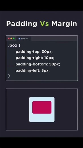 Padding vs Margin #html #css #webdevelopment #programminglife #shorts
