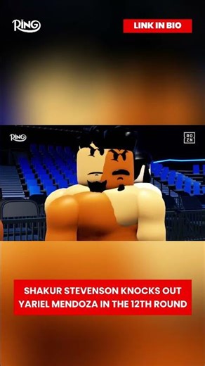 Shakur Stevenson KOs Yariel Mendoza! 🥊 #boxing #boxingchampion #prizefighterroblox #roblox