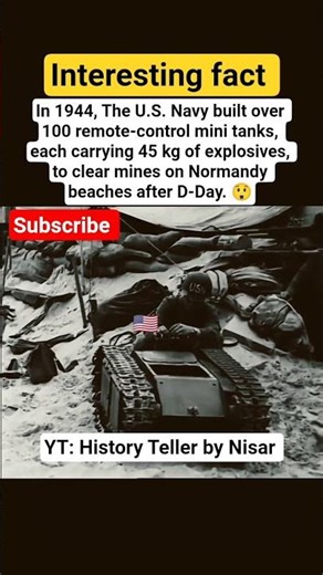 The Secret Robot Tanks of D-Day 🇺🇸😲 #shorts #wwii #history #dday #war #facts #militaryhistory #usa