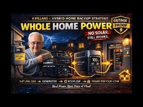 Hybrid Home Back Up Power Strategy - No Solar Required!- PT 2 - From Concept To Reality