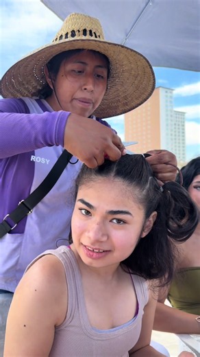 Autistic nonverbal teen gets hair braided in Mexico