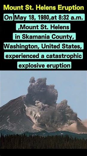 Mount St. Helens Eruption, May 18, 1980.