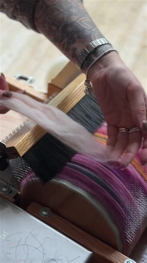 Getting hate for leaving the original sound … but I like it 🥹 #asmrsounds #asmr_tingles #yarn #fiber #oddlysatisfying