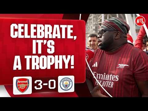 CELEBRATE, It’s A TROPHY 🏆 (Kelechi) | Arsenal 3-0 Man City