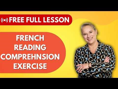 Free Full French Lesson - Understand French Reading!