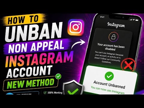 Instagram Non Appeal Account Unban Trick 🔥 100% Working