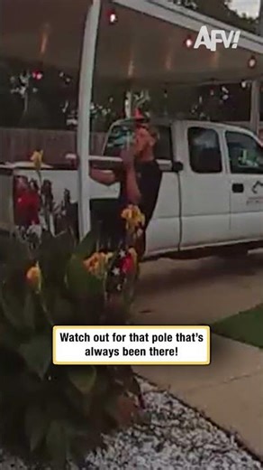 Watch out for that pole that's always been there!