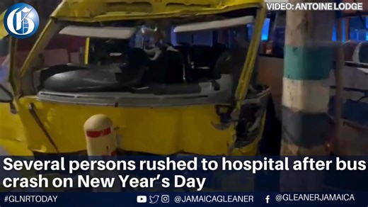 Several persons were reportedly rushed to hospital after two Toyota Coaster buses collided at the intersection of East and Charles streets in downtown Kingston, minutes into the new year. No further details were immediately available. #GLNRToday 📽: Antoine Lodge | Jamaica Gleaner