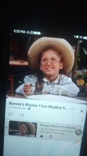 Barney's Rhyme Time Rhythm hit entertainment emily 💛🤍💗