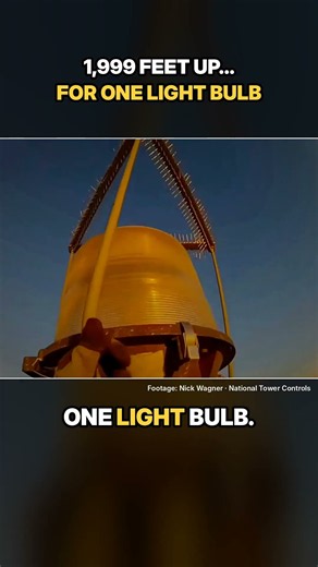 1,999 Feet Up… For One Light Bulb #shorts
