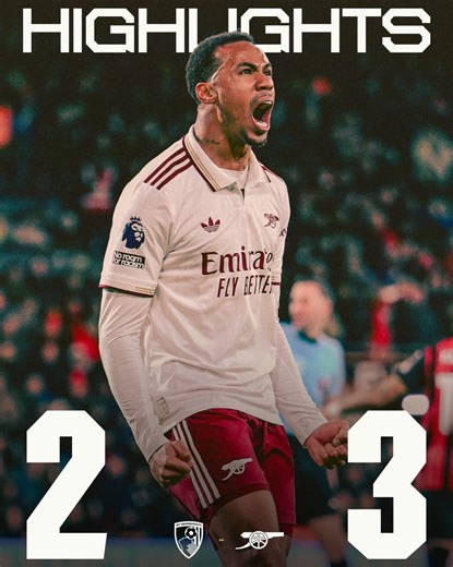 Action-packed 💥 Highlights from our 3-2 win over Bournemouth are now available, Gooners 🍿 | Arsenal