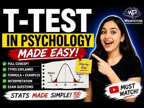“T-Test in Psychology in One Video"