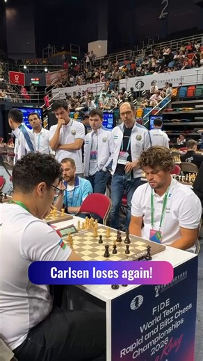 Four losses in a row for World No. 1 🇳🇴 Magnus Carlsen. 😲#FIDERapidBlitzTeams #HongKong