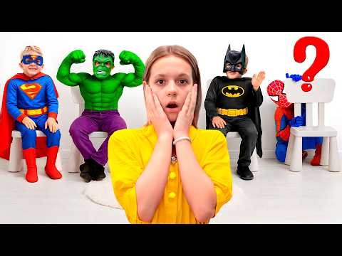 Kids become a Superheroes and are learning numbers