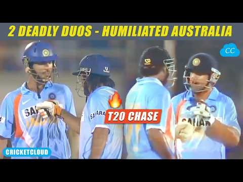 EPIC T20 CHASE | 2 Duos Silenced Australia! 🔥 First Gambhir-Uthappa, Then Yuvi-Dhoni | INDvAUS