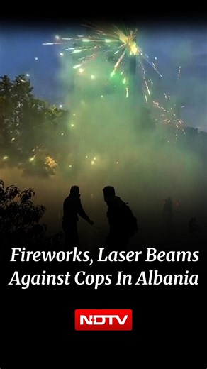 Albania Protests | Protesters Use Firebombs, Fireworks, Lasers Against Police