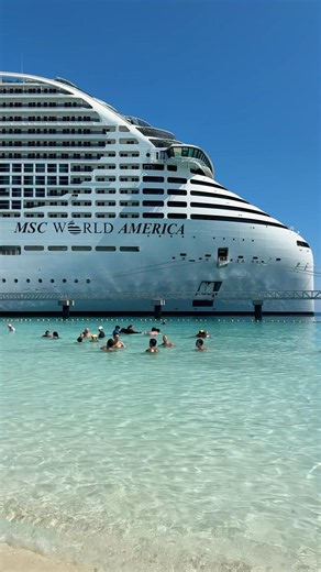 MSC World America ✨💙#msccruises #mscworldamerica #cruiseship #cruisetravel #cruises #cruise #shorts