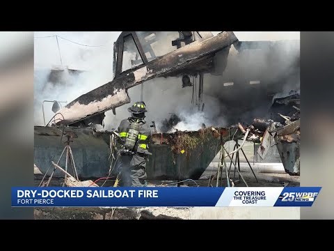 Drydocked sailboat fire extinguished at Riverside Marina in Fort Pierce