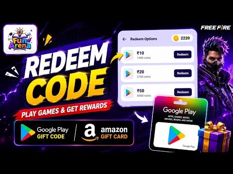 FUN ARENA APP | FREE REDEEM CODES INSTANT | REDEEM CODE FREE | HOW TO GET GOOGLE PLAY REDEEM CODE