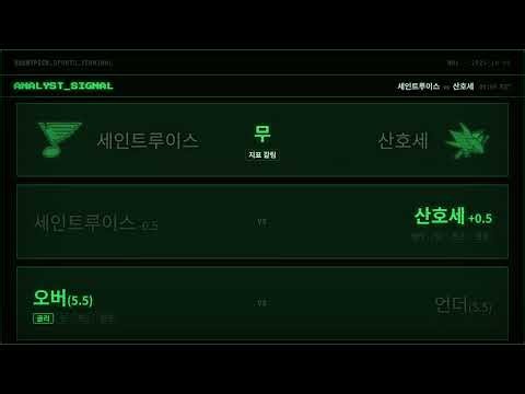 10/9 아이스하키 전 경기 분석 | 캐롤라이나 vs 밴쿠버 외 | NHL 승패·핸디·언오버·머니무브 | 하키분석 스포츠분석