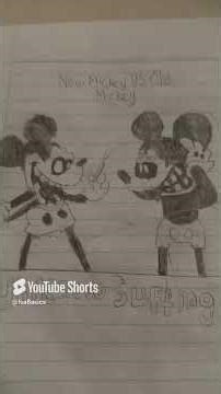 Wednesday infinity mickey vs sunday night suicide mickey old vs new mickey mouse drawing