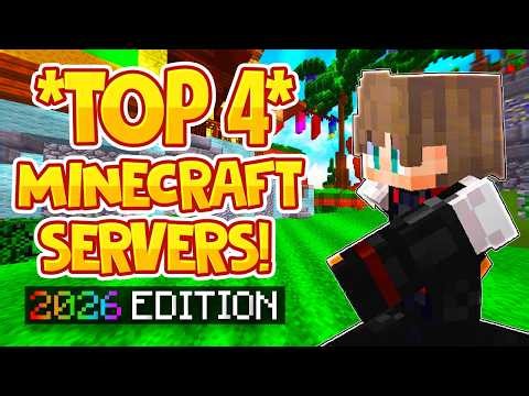 Top 4 MINECRAFT SERVERS To Join In 2026 (1.21+)
