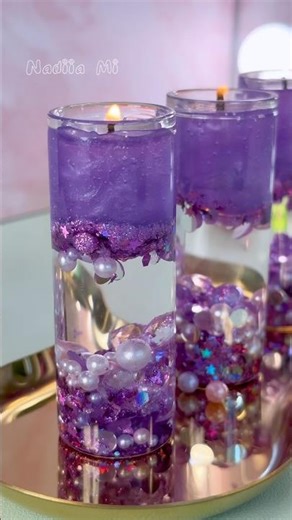 Mini Purple Water Candles That Look Like Tiny Potions 💜✨🧪