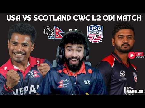 NEPAL VS USA - CWC L2 ODI MATCH LIVE WATCHALONG & SCOREBOARD
