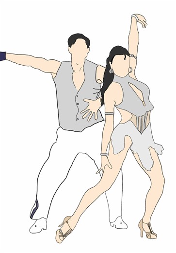 week 5 drawing of jenna and harry’s SAMBA !!!!!🩶✨ @jennajohnson @Harry Shum Jr #DWTS #jennajohnson #fyp #fanpage #harryshumjr