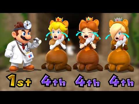 Mario Party Series: All 1-vs-3 Minigames - Doctor Mario Vs Team Tanooki | 4K UHD
